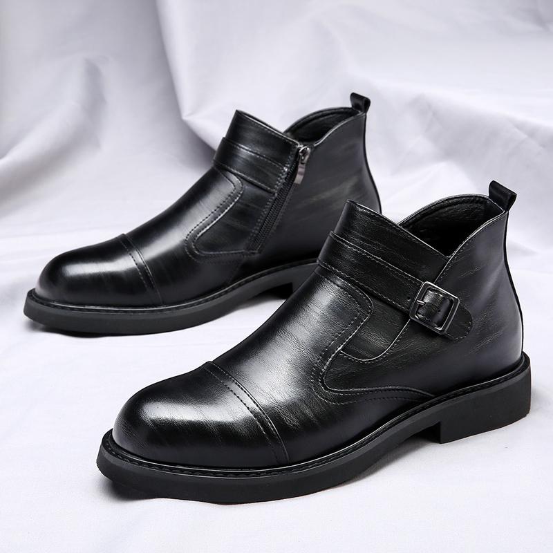 Mode Heißer Verkauf Herren Echtes Leder Handgefertigte Schuhe Chelsea Weich Rutschfeste Gummi Büro Slipper Mann Lässig Leder Business Weicher Schuh