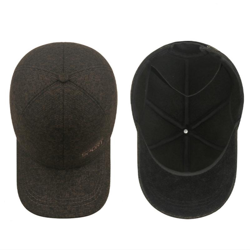 NORTHWOOD Winter Men's Baseball Cap with Ear Protection Warm Cotton Trucker Cap Outdoor Embroidered SPORT Cold Proof Baseball Hats