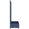 Garden Planter with Trellis Blue Gray 80 X 40 X 121.5 Cm PP