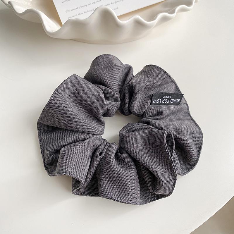 

Корейская мода Толстая кишка волос кольцо - Текстурный тканевый аксессуар для волос для низкого конского хвоста с квадратным шарфом дизайн