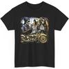 Ride Or Die T Shirt Biker Couple Graphic Tee Vintage Halftone Motorcycle Top