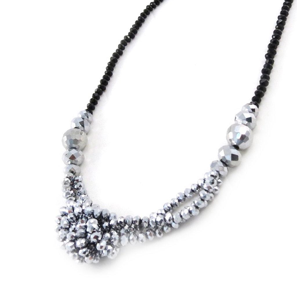 Les Trésors De Lily [J1395] - Designer Necklace 'Sissi' Gray Black
