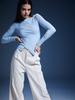 RENNESMIA Diagnal Line Top _ Light Blue