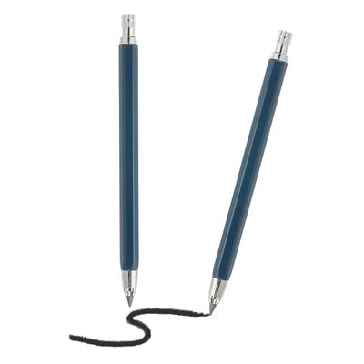 PATIKIL 2-Piece 4.0mm Mechanical Pencil with Large Automatic Metal Holder and Sharpener, Graphite for Drawing, Art, Sketching, and Woodworking, Blue