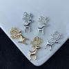 European & American Mini Deer DIY Jewelry Pendant - Handmade Crystal Beading Accessories with Color Retention