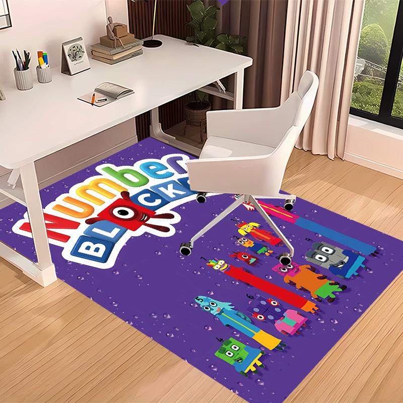 Numberblocks2 Printed Absorbent Washable Carpet, Non-Slip Bathroom Mats, Kitchen Rugs, Yoga Mat,Living Room Entrance, Camping Picnic Rugs