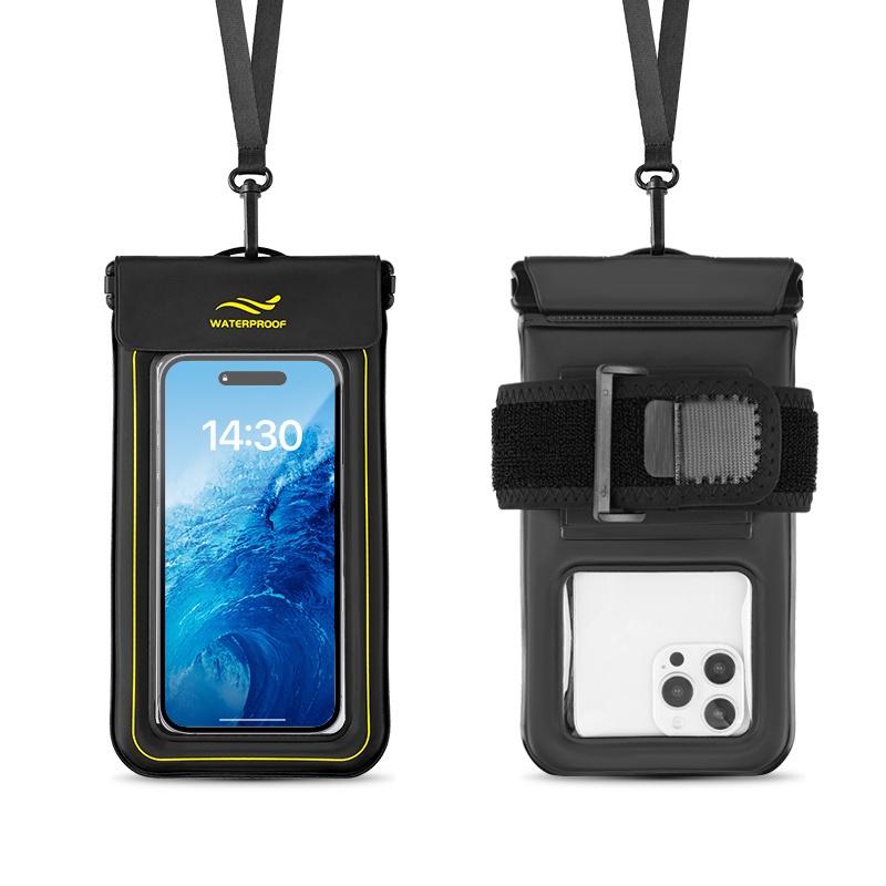 HAISSKY Armband Mobile Phone Waterproof Pouch For iPhone 17 16 15 14 13 Pro Max 16 Plus Hook Sponge Floating Swimming Diving Bag 6