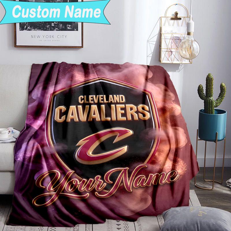 Custom Name Blanket Cleveland Lights Shadows Blanket Bedding Blanket for Travel, Camping, Living Rooms, Offices, Sofas, Fan Christmas Gift