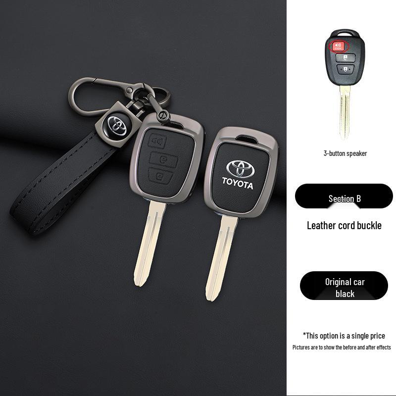 Metal Shell Key Case for Toyota FJ Cruiser, Old Model RAV4, Prado, and Land Cruiser