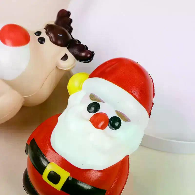 New Year Gift 2025 Christmas Party Decoration Christmas Stress Relieving Toy Santa Claus Christmas Tree Squeezing Bouncing Toy