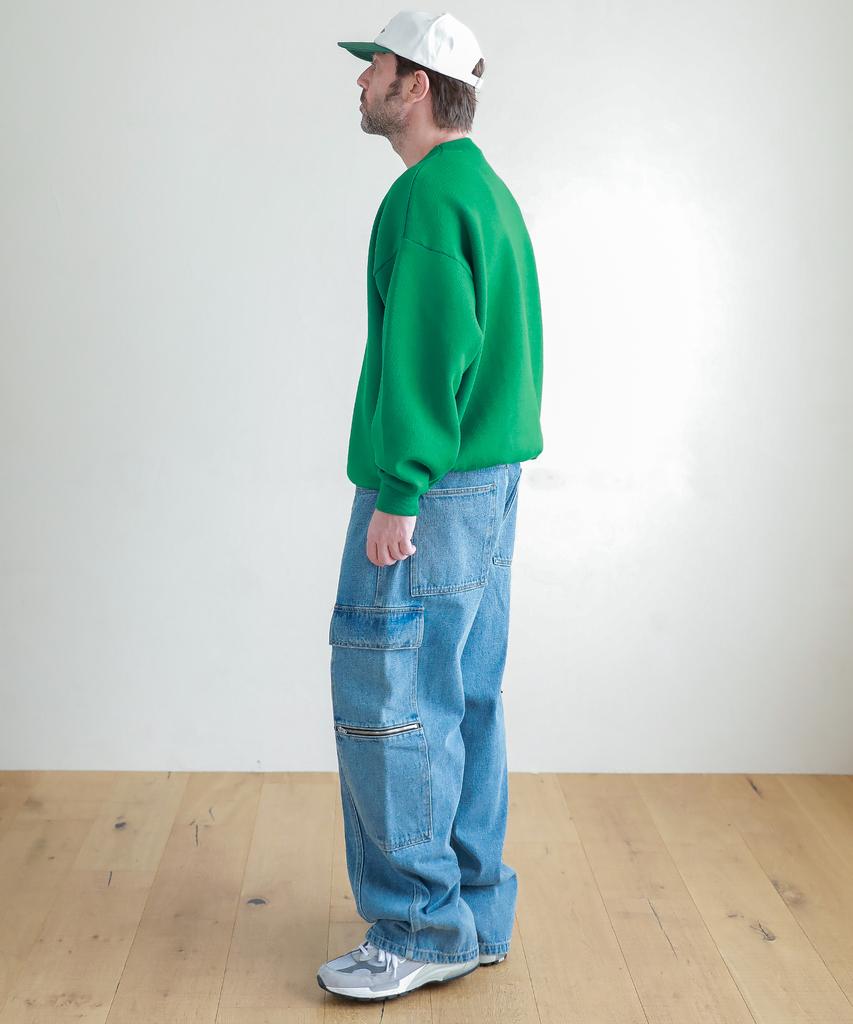 ESN Zipper Cargo Denim Pants V29_Blue