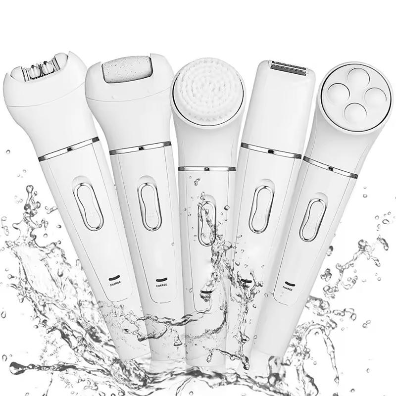 5-in-1 Facial Cleansing Brush  Rechargeable Electric Waterproof Cleaning Brush  Portable Facial Beauty Set