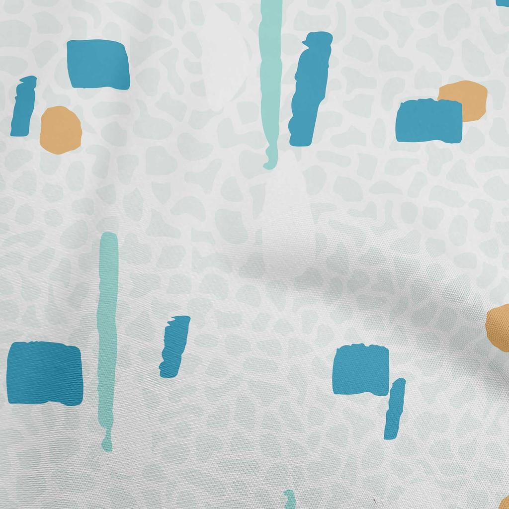 oneOone Cotton Flex Brown Fabric Geometric Abstract Shapes With Animal Print Fabric For Sewing Printed Craft Fabric By The Yard 40 Inch