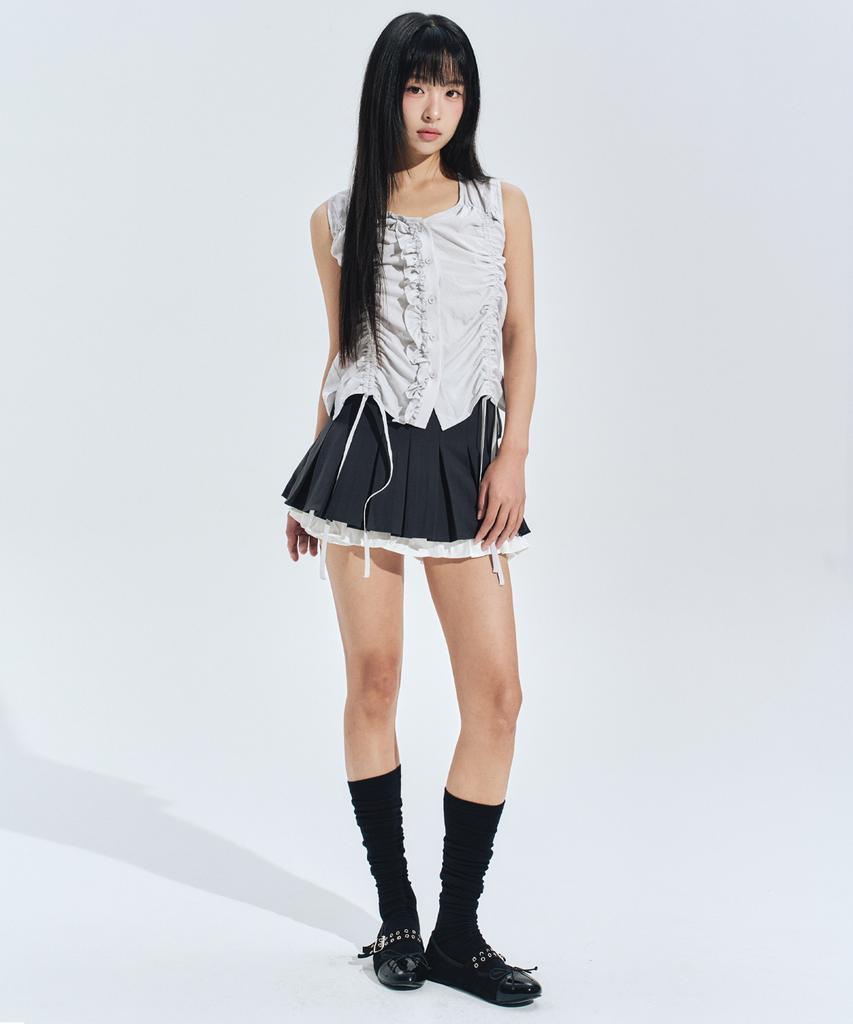 Zero Planet Julia Pleated Skirt Pants [Grey]