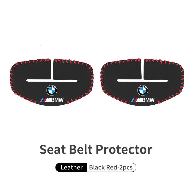 HKUG1 Car Seat Belt Buckle Clip Protector Leather Anti-Scratch Cover For BMW M 1 3 4 5 6 7 Series M3 M6 F01 F02E34 E36 E70 F10 X6 X1