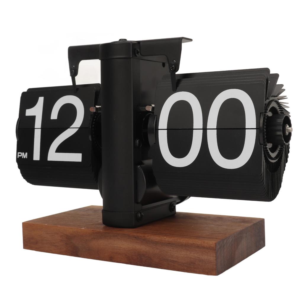 Digital Flip Down Clock Retro Automatic Turning Battery Operated Mechanical Clock for Home Room Office Decoration