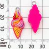 12-Color Resin Ice Cream Cone Charms for DIY Jewelry