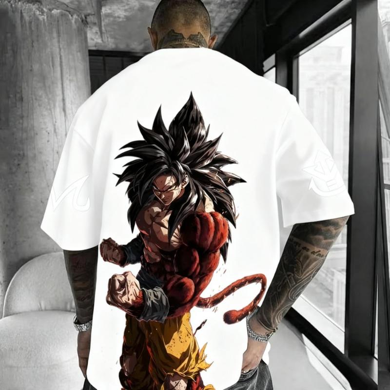

Dragon Ball Anime Super Saiyan 4 T-shirt 2025 Summer Men s and Women s Street Loose Casual Versatile Parent Child Clothing Top 6XL