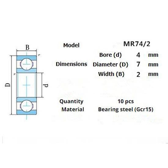 MR74-2 Lager 10 Stück 4*7*2(mm)