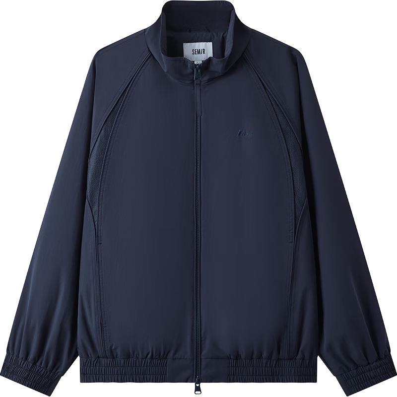 Semir Men's Spring Mesh Panel Stand Collar Jacket