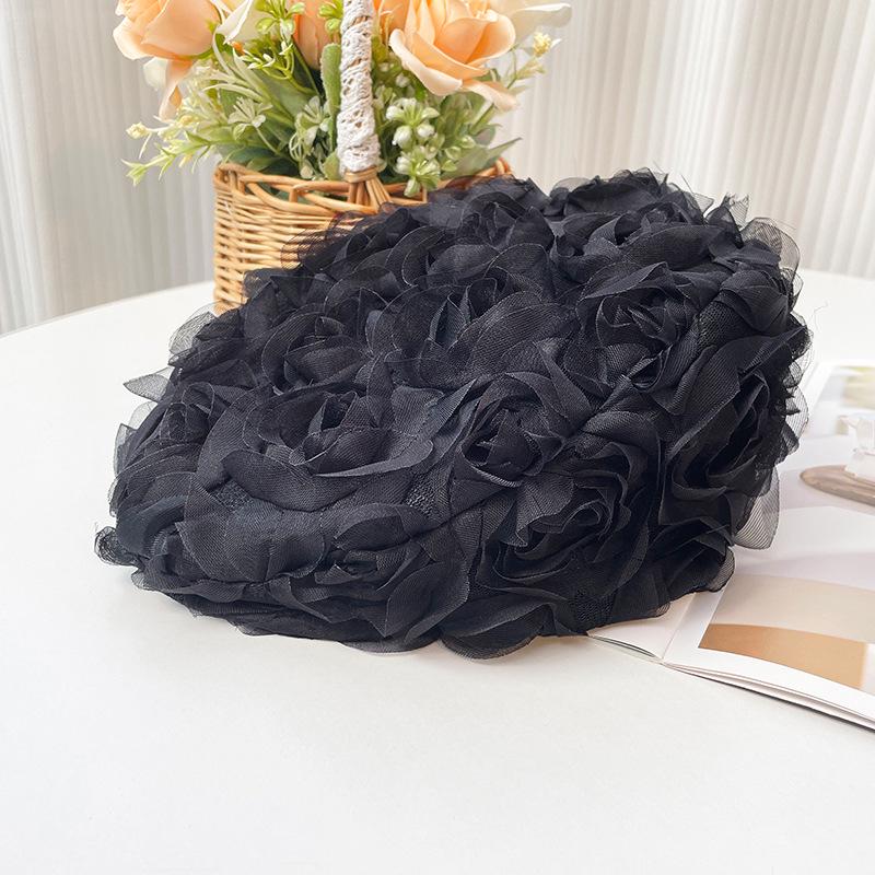 Korean Rose-Inspired Vintage Women's Beret