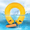 Inflatable Life Jacket Adult Round Buoys with Reflective Strip Manual Life Ring with Hook Rescue Waist Ring for Surfing Boating