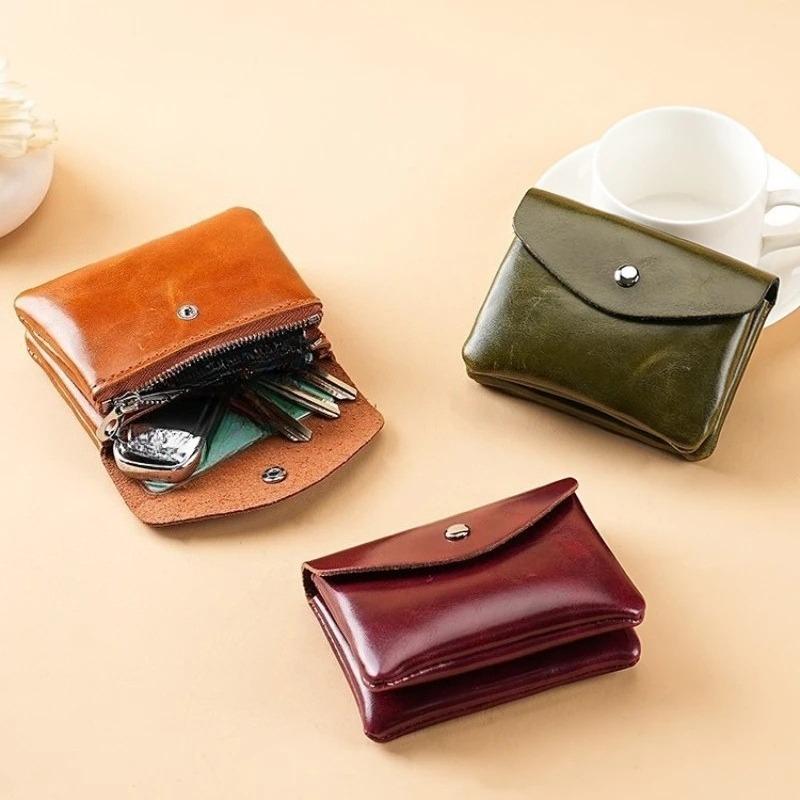 Fashion Retro Leather Women Wallet Clutch Bag Coin Purse Key Earphone Bank Card Storage Mini Purses Coin Pouch