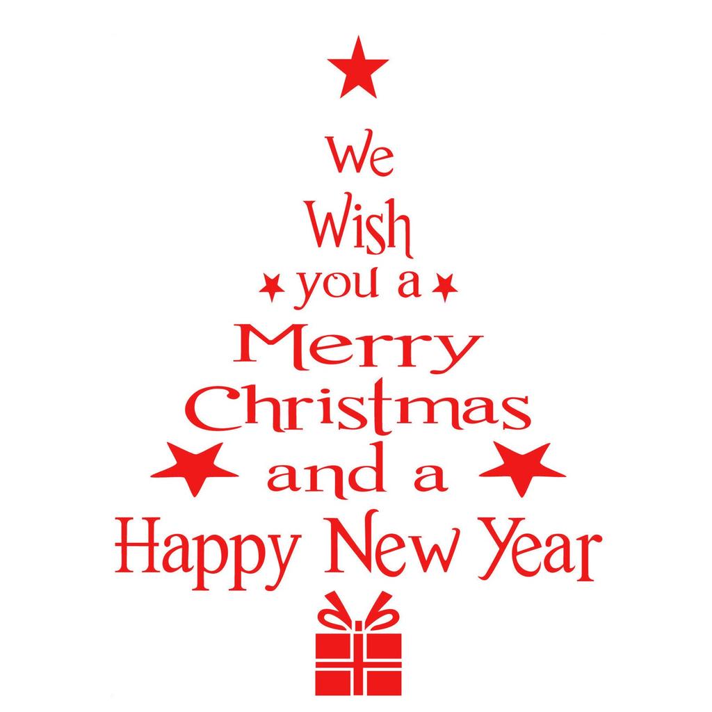 Christmas Tree Wall Stickers Letter Vinyl Wall Decal Creative Wall Sticker Removable Art Wall Paper For Bedroom Living Room 