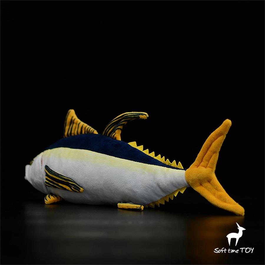 Yellow Fin Tuna High Fidelity Anime Cute Plushie Allison Tuna Fish Plush Toys Lifelike Animals Simulation Stuffed Doll Kawai Toy