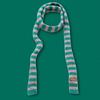 Knit Long Choker Striped Scarf for Women Harajuku Style for Jeans or Dresses