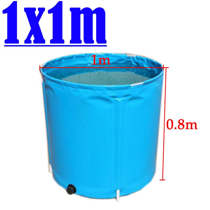 Outdoor Bathtub Thicken PVC Canvas Fish Tank Movable Circular Children's Swimming Pool Foldable Fish Fry Breeding Water Tank