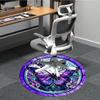 1pc Butterfly Stained Glass Chair Carpet for Office Non-Slip, Machine Washable Rug for Office, Room - Holiday Decor, Machine Made yy251016185