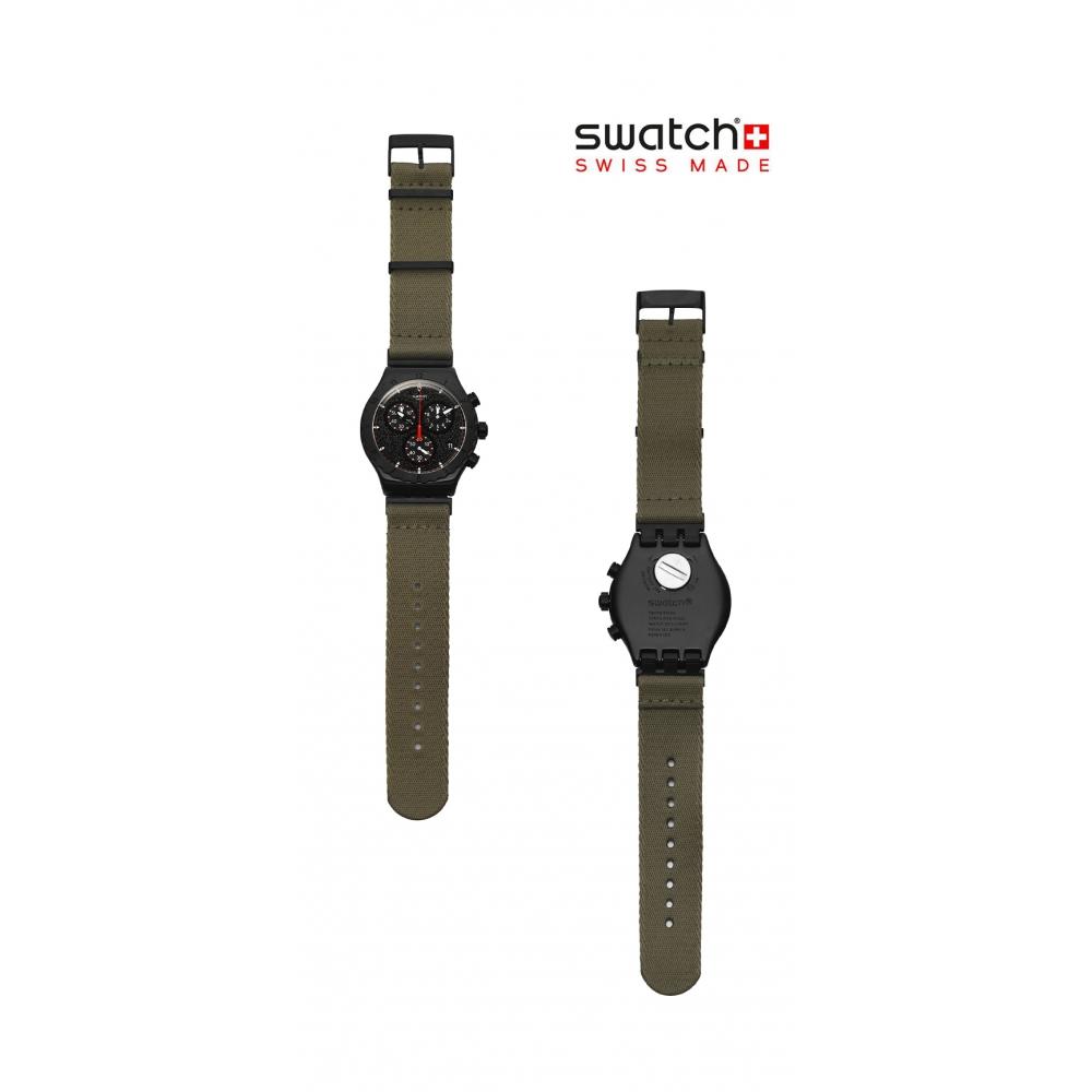 Swatch Yvb416 Kraft der Natur am Lagerfeuer Herren Nato Uhr