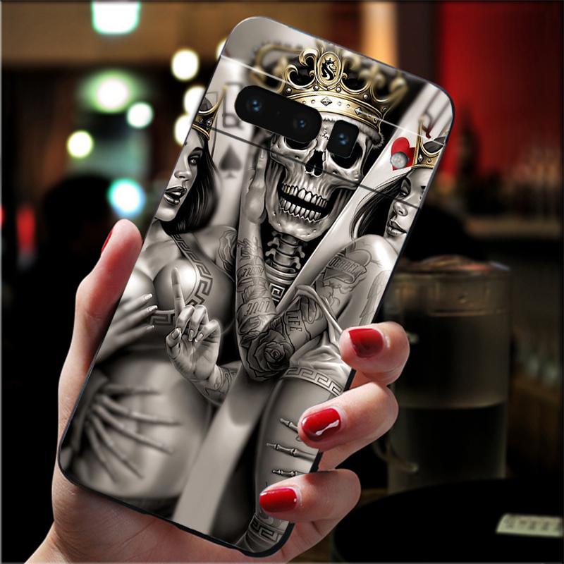 Handyhülle Für Google Pixel 10 Pro XL 9 Pro XL 9A 8 7 6 Pro Pixel 8A 7A 6A Pixel 8 7 6 5 Totenkopf
