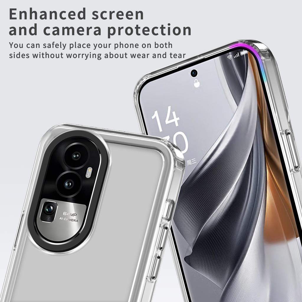 For Oppo Reno10 5G (Global)/Reno10 Pro 5G (Global) Cell Phone Cases Slim-Fit PC+TPU Clear Shell