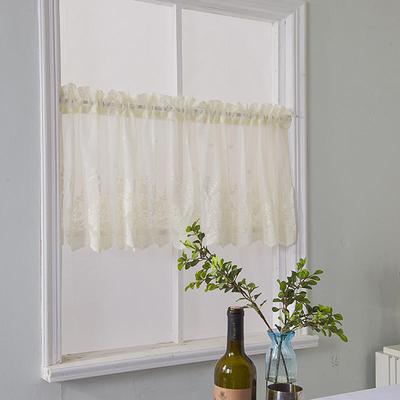 Kitchen Short Sheer Curtains Creative Lace Blackout Window Valance for Bedroom Bathroom Toppers Farmhouse Rustic Style Curtains