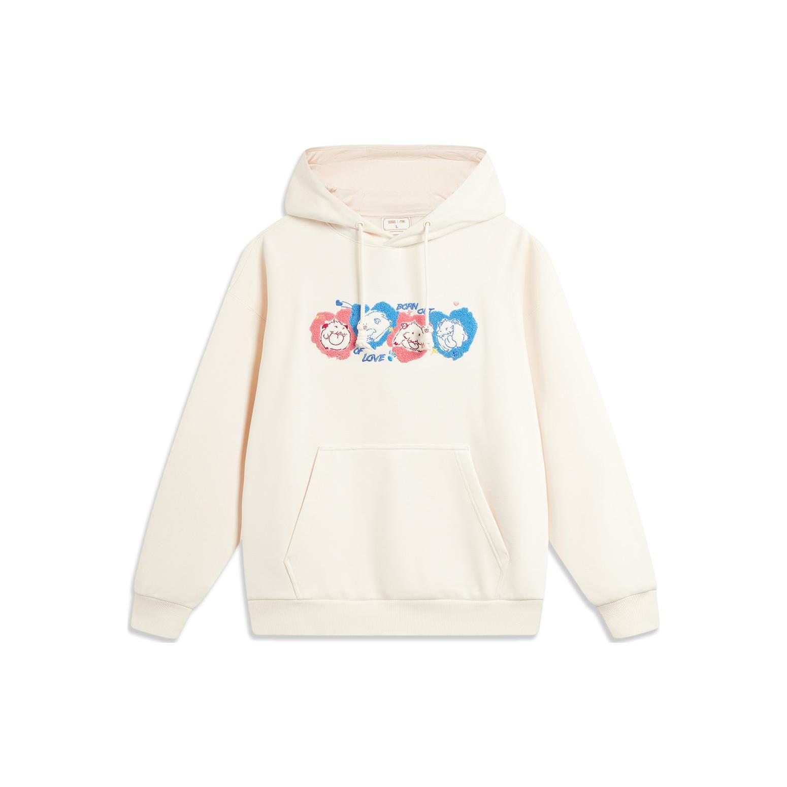 Li Ning x YINGXIONGLIANMENGPOLUO,LIANMINGKUAN Sweatshirt Unisex Ecru AWDTE93-1 L