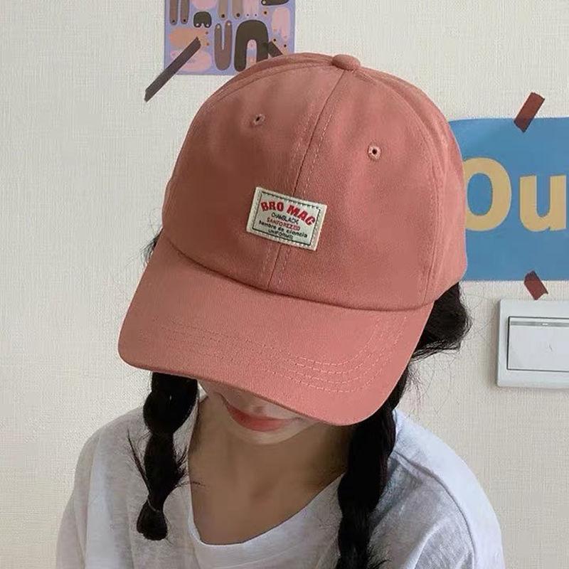 Men and Women General Baseball Cap Soft Top Baseball Cap Sun Hat Cloth Label Letter Duck Tongue Cap