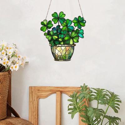 Window Panel Pendant for Hanging Decoration Acrylic Gifts Plant Lovers Garden Art Decor