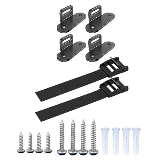 1 Set Anti-Tip Furniture Anchoring Kit with Adjustable Straps Screws Baby Proofing Baby Pet Safety Furniture Securing Wall Anchoring Device Tools
