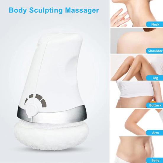 Cellulite Massager Body Sculpting Machine Vibration Frequency Adjustment Portable Electric Handheld Cellulite Remover with 3 Washable Pads