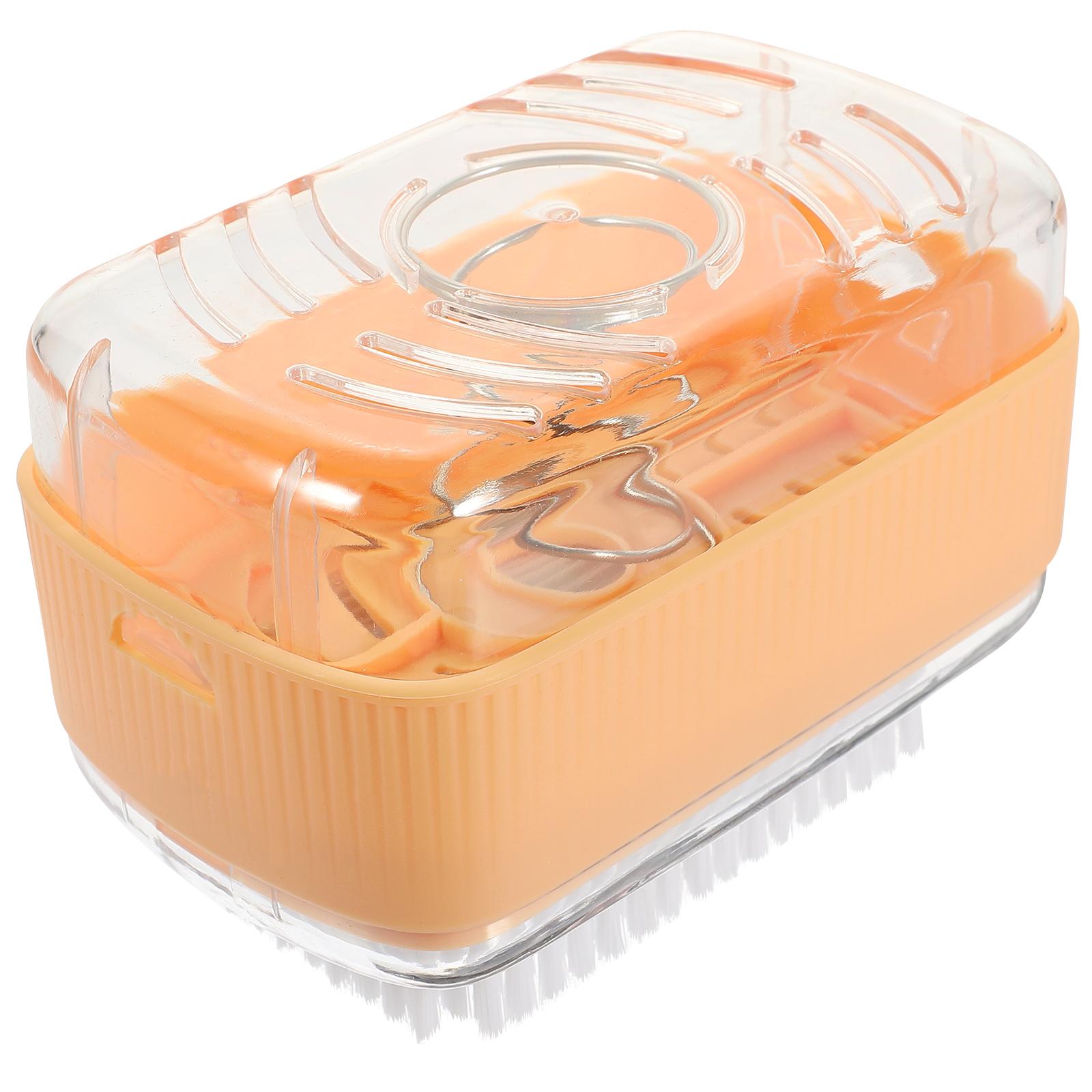 

Soap Box Roller Multi-Functional Travel Soap Storage Foaming Container with Locking Drainage and Non-Slip Design помаранчевий