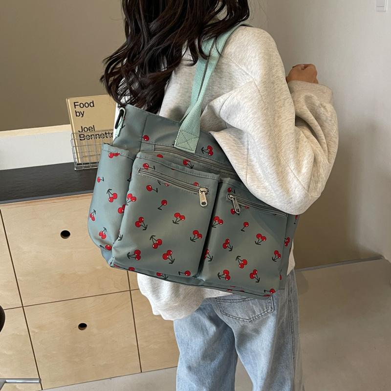 Geantă tote drăguță cu imprimeu pentru femei, capacitate mare, pentru ieșiri, geantă de umăr pentru studenți, la modă, geantă messenger portabilă