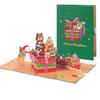 Hot Stamping Christmas Greeting Card Hollow Paper Carving Popup Card  Holiday Greeting