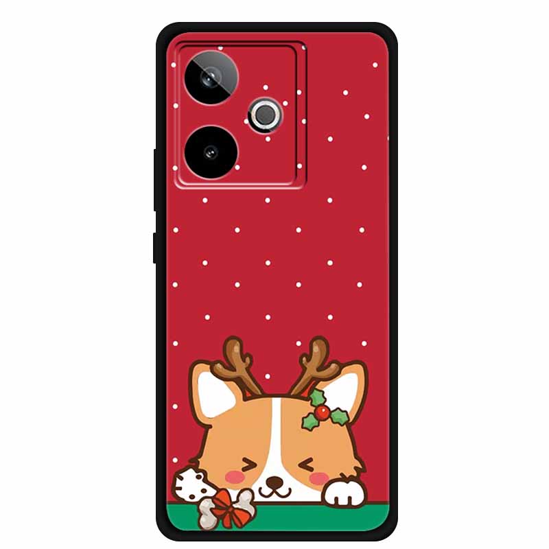 

Christmas Cover For Realme GT7 GT 7 7T Case Black Silicone Cases for Realme GT 7T Cartoon Santa Claus Christmas Tree Back Cover Realme GT7