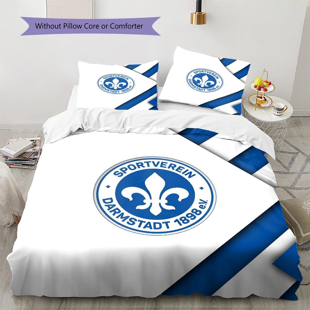 SV Darmstadt 98 Pattern Bedding Quilt Set Home Decoration Gift (1 * duvet cover + 2 * pillowcase without core)