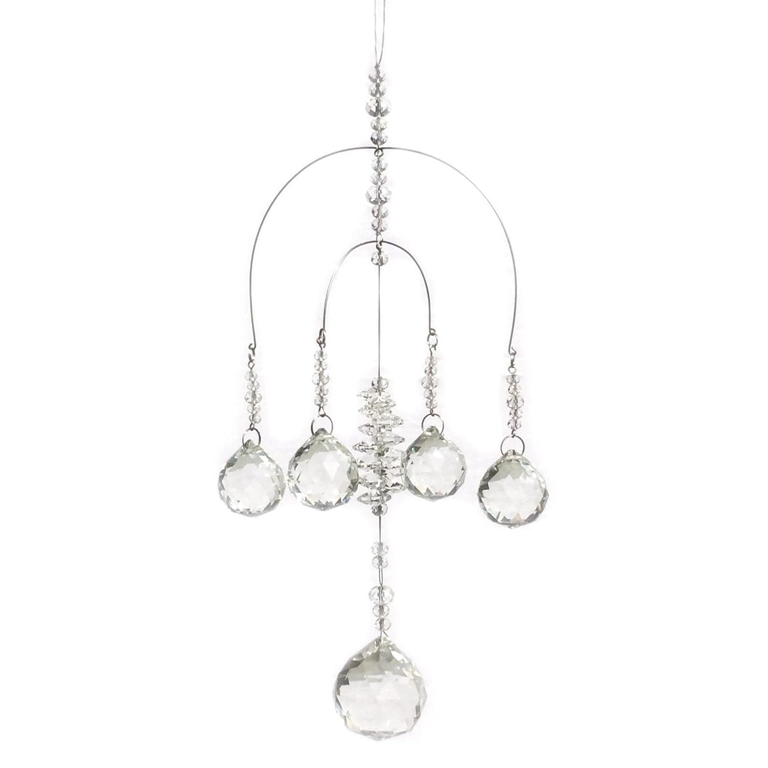 

Сверкающий хрусталь K9 Хрустальный подвесной радужный ловец солнца Красивое подвесное украшение для балкона, сада A5