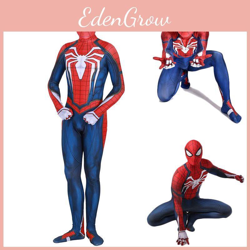 Ps4 Insomniac Spider-man Cosplay Kostüm 3D Druck Erwachsener Kinder Spidey Zentai Anzug Mit Exquisiter Verarbeitung Und Atmungsaktivem Lycra Material