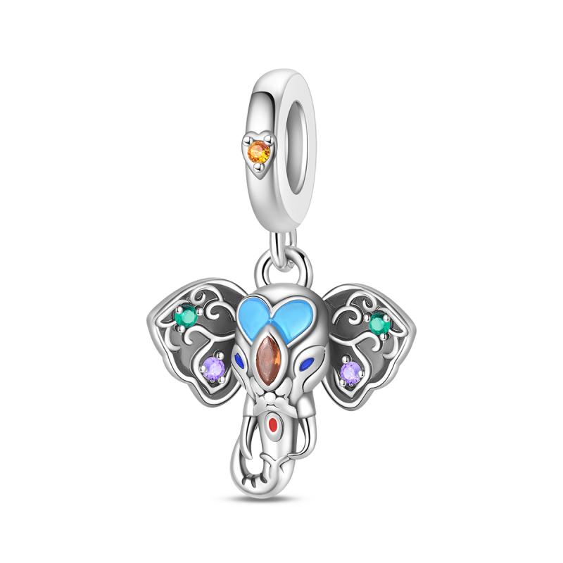 New Authentic copper Animal Collection Charm Bead Charms Black Wing Cat Fishing Pendants Bead Charms Compatible With Bracelets Do It Yourself Jeweller