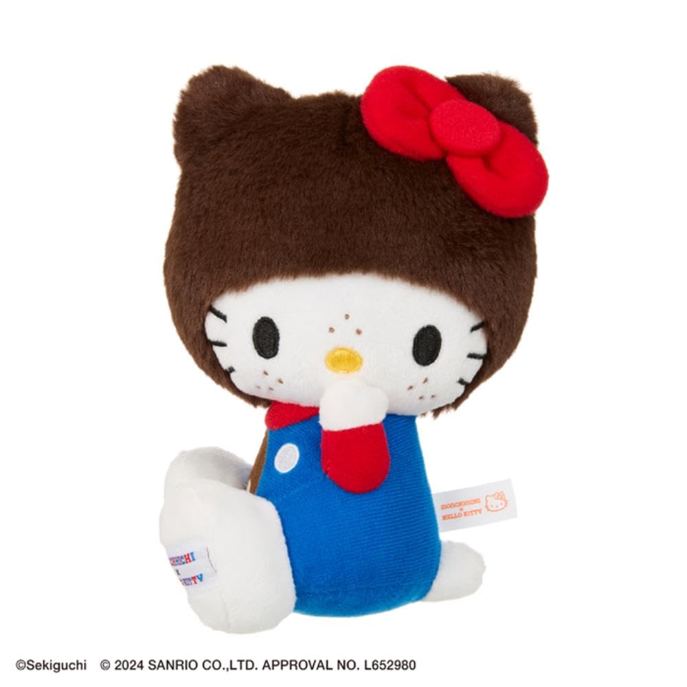 Sekiguchi Hello Kitty X Monchichi Plush Toy S Hello Kitty 205042 H18 X W13 X D11cm